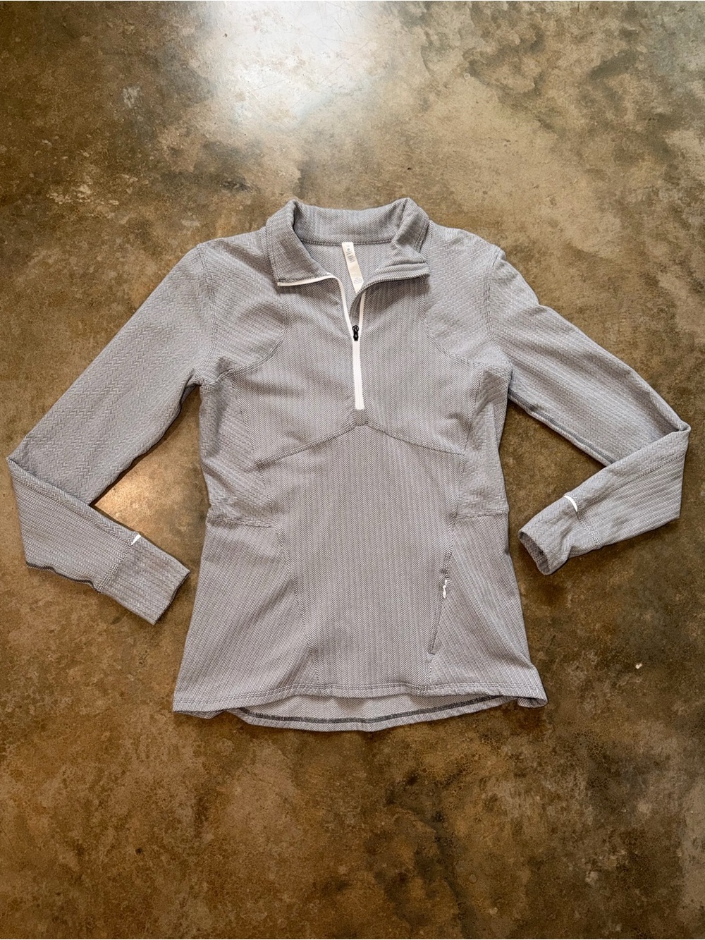 lululemon athletica Gray Herringbone Zip Jacket 12 Gorpcore Athleisure